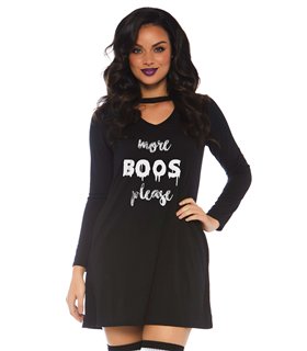Jersey Kleid "More Boos Please" | Leg Avenue