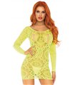 Lace long sleeved mini dress