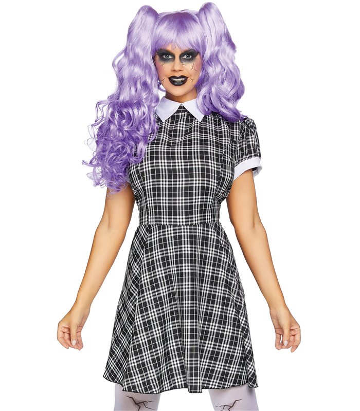 Plaid babydoll dress