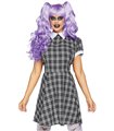 Plaid babydoll dress