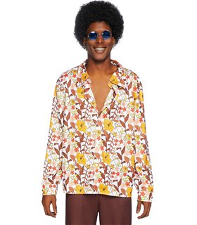 Mens 70s floral shirt