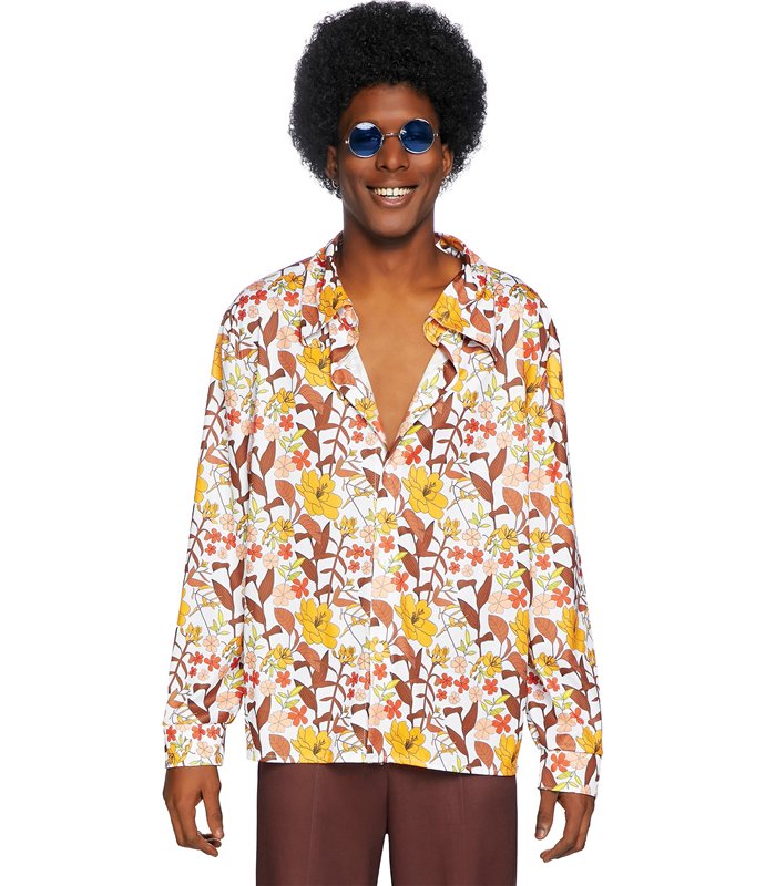 Mens 70s floral shirt