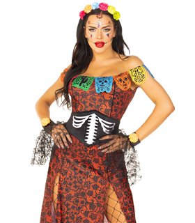 Deluxe Day of the Dead Beauty Costume for Women | Leg Avenue Deluxe Day of the Dead Beauty Costume for Women | Leg Avenue