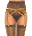 Lurex elastic garter belt