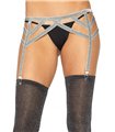 Lurex elastic garter belt