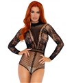 Langarm Fishnet Body mit Klick-Verschluss | Leg Avenue