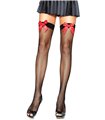 Fishnet Strümpfe mit schwarzen Schleifchen | Leg Avenue