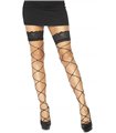 Wide net thigh high w chrystal