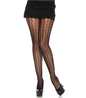 Plaited lace pantyhose