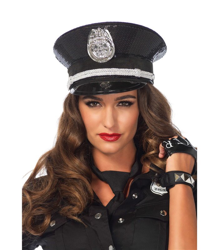Sequin Cop Hat