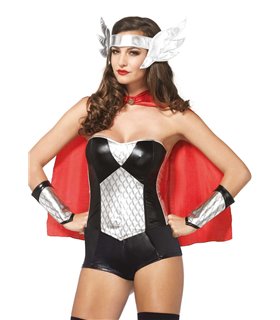 Nordische Heldin Kostüm mit Umhang | Leg Avenue