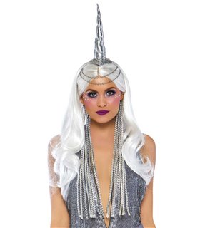 Himmlisches Einhorn Kopfteil silber | Leg Avenue