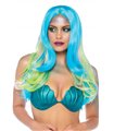 Blaue Bunte Langhaarperücke schwarz | Leg Avenue