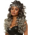 Long curly wispy bang wig