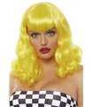 Retro bang curly bob wig