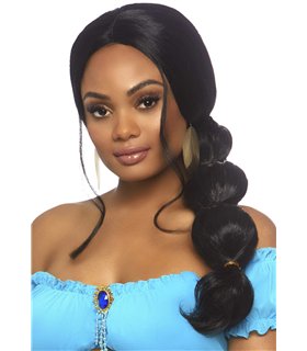 Kostümzubehör Perücke Haar Zopf schwarz | Leg Avenue