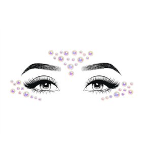 Juwelen Sticker Perlen mehrfarbig | Leg Avenue