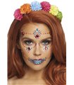 Dia De Los Muertos Gesichts Juwelen Sticker Mehrfarbig | Leg Avenue