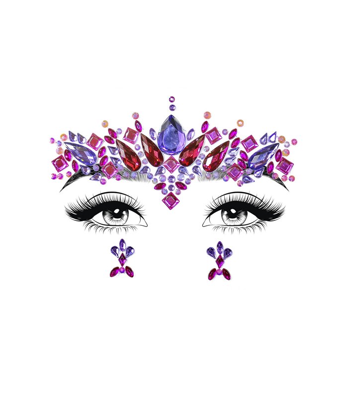 Elektra face jewels sticker