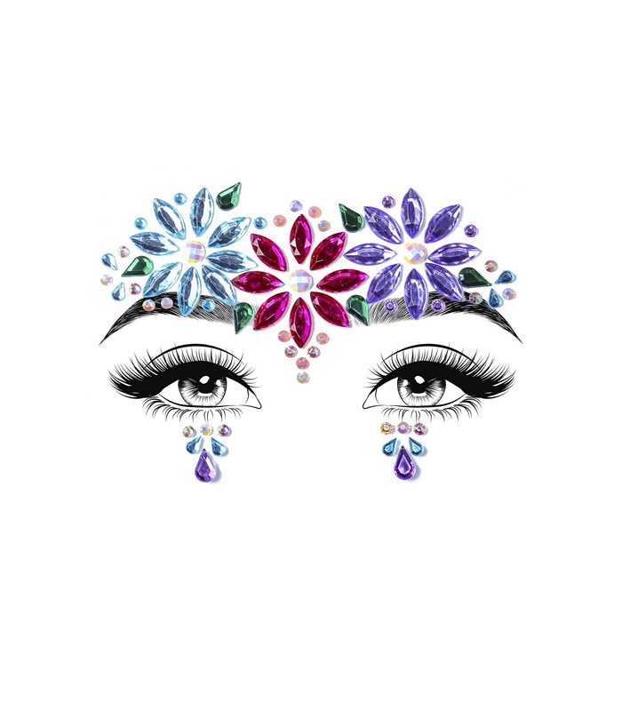 Dahlia face jewels sticker
