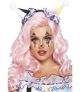 Harlequin gesichts juwelen sticker mehrfarbig | Leg Avenue