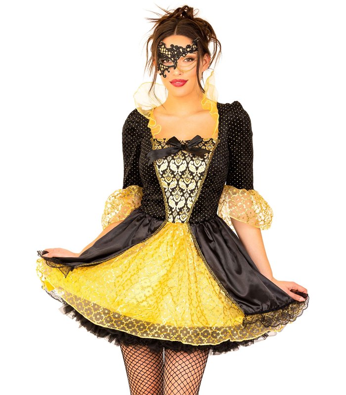Fantasy Kostüm Gold Schwarz | Leg Avenue