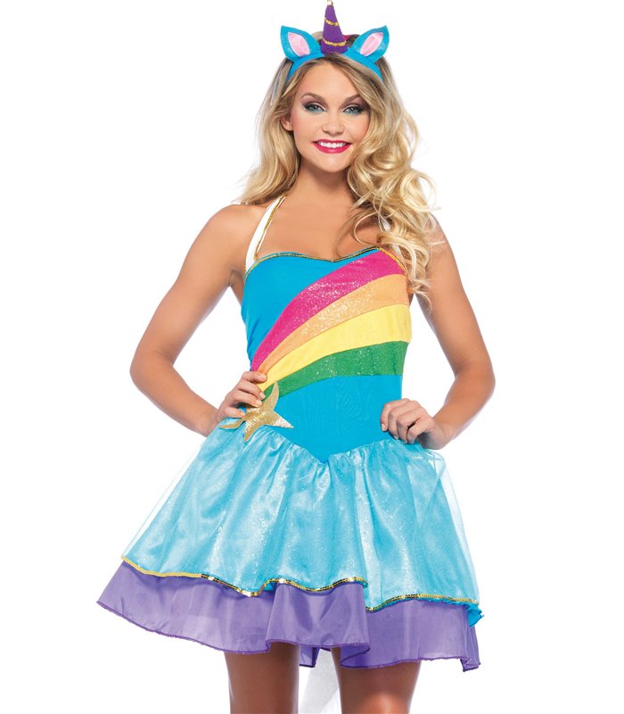 Einhorn Kostüm Damen Regenbogen | Leg Avenue