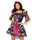 Tag der Toten Lady Skelett Kostüm Bunt | Leg Avenue