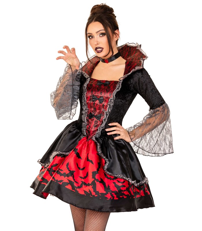 Sexy Vampire Kostüm schwarz rot | Leg Avenue