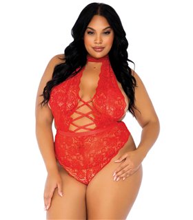 Neckholder Body Spitze Plussize schwarz | Leg Avenue