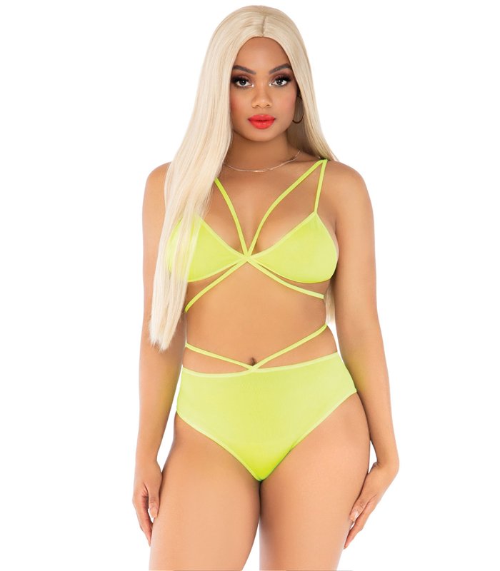 Cage strap bra top and briefs