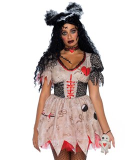 Deadly Voodoo Doll Costume for Spooky Nights | Leg Avenue Deadly Voodoo Doll Costume for Spooky Nights | Leg Avenue