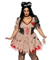 Tödliche Voodoo-Puppen-Kostüm für gruselige Nächte Queen Size | Leg Avenue