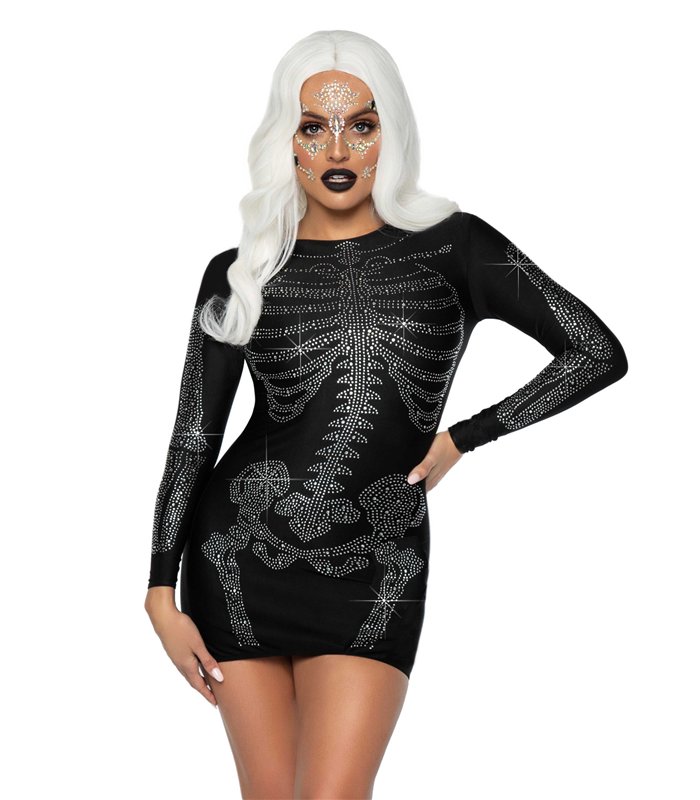 Rhinestone skeleton dress