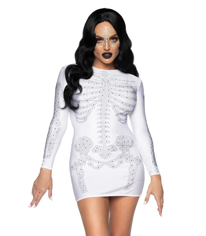 Rhinestone skeleton dress