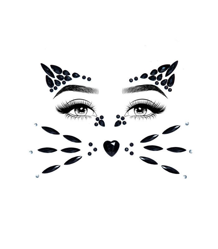 Animal face jewels sticker