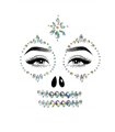 Skeleton face and chest jewels