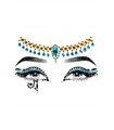 Cleopatra gesichts juwelen sticker mehrfarbig | Leg Avenue