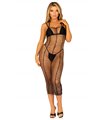 Maxikleid aus horizontalem Netz schwarz | Leg Avenue