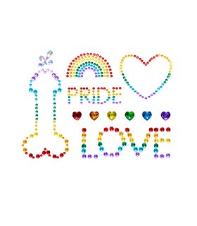Pride and Love Sticker mehrfarbig | Leg Avenue