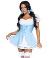 Sexy Dirndl Gingham Kleid in blau | Leg Avenue