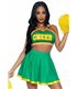 Cheerleaderinnen Kostüm grüngelb | Leg Avenue