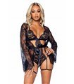 Teddy, lace robe & ribbon tie
