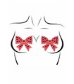 Rhinestone bow nipple jewels