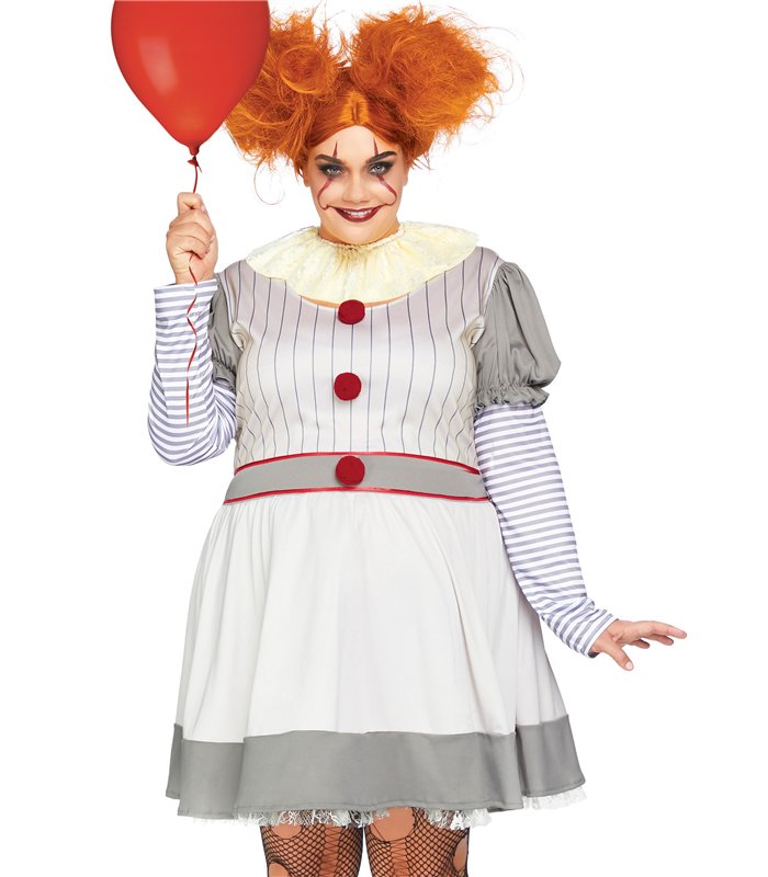 Creepy Clown Kostüm für Halloween Queen Size | Leg Avenue
