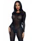 Sheer rhinestone catsuit