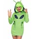 Alien fleece hoodie dress