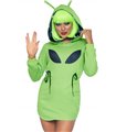 Alien Fleece Kleid Kostüm grün | Leg Avenue