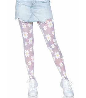Nylon Strumpfhose Gänseblümchen transparent | Leg Avenue