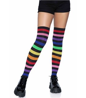 Overknee Strümpfe Regenbogen | Leg Avenue